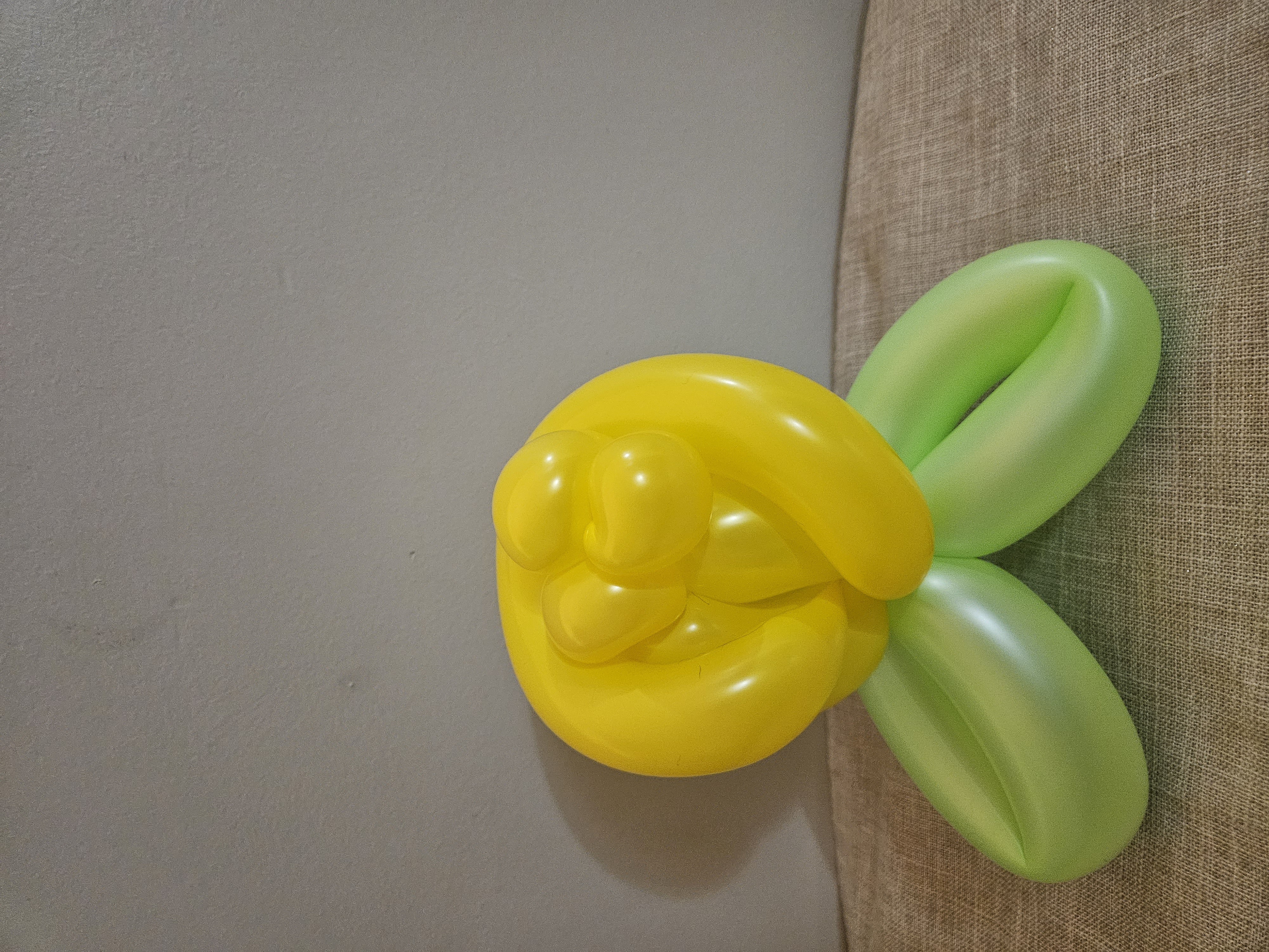 tiny yellow balloon rose