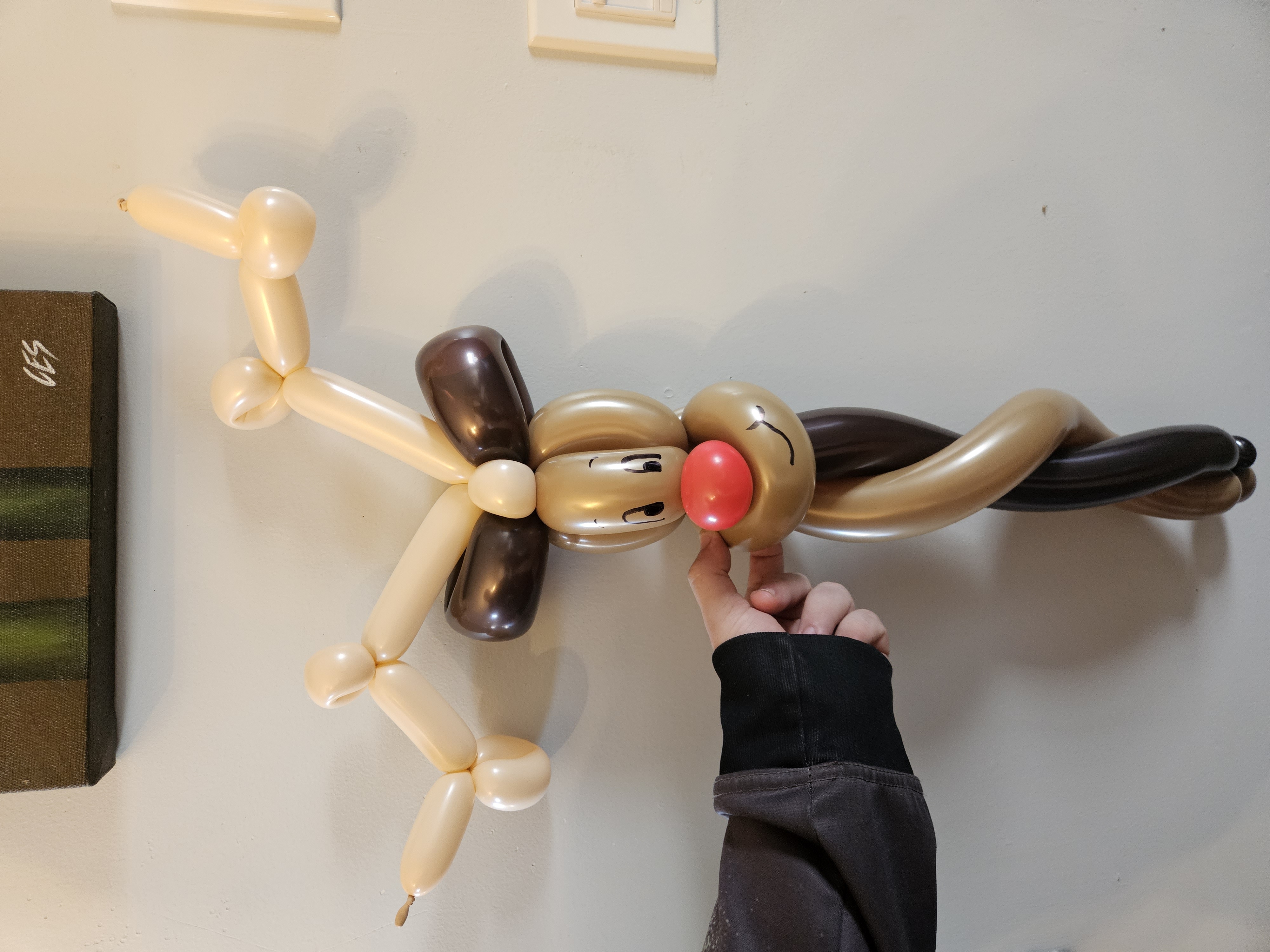 balloon reindeer cane