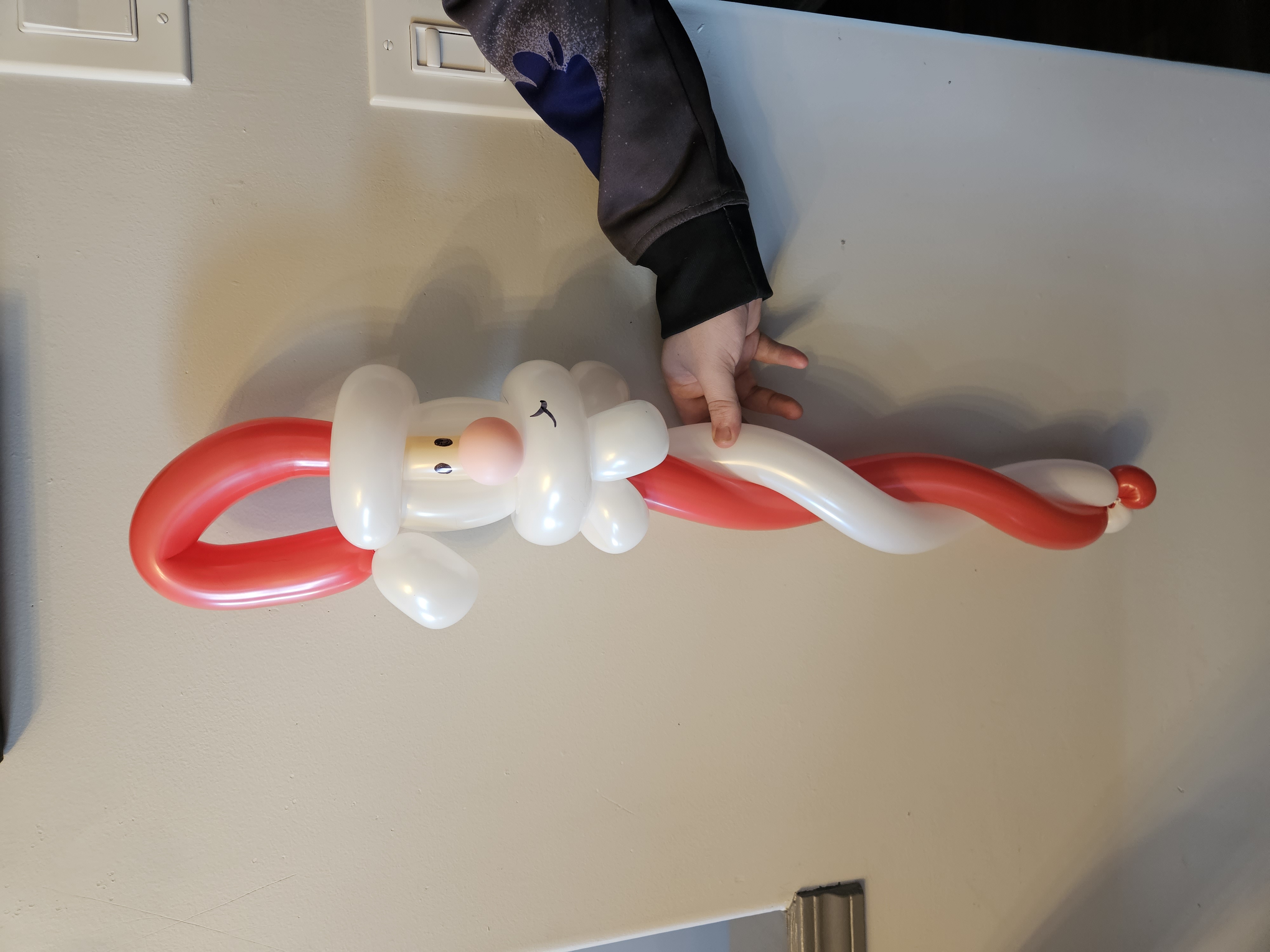 balloon santa cane