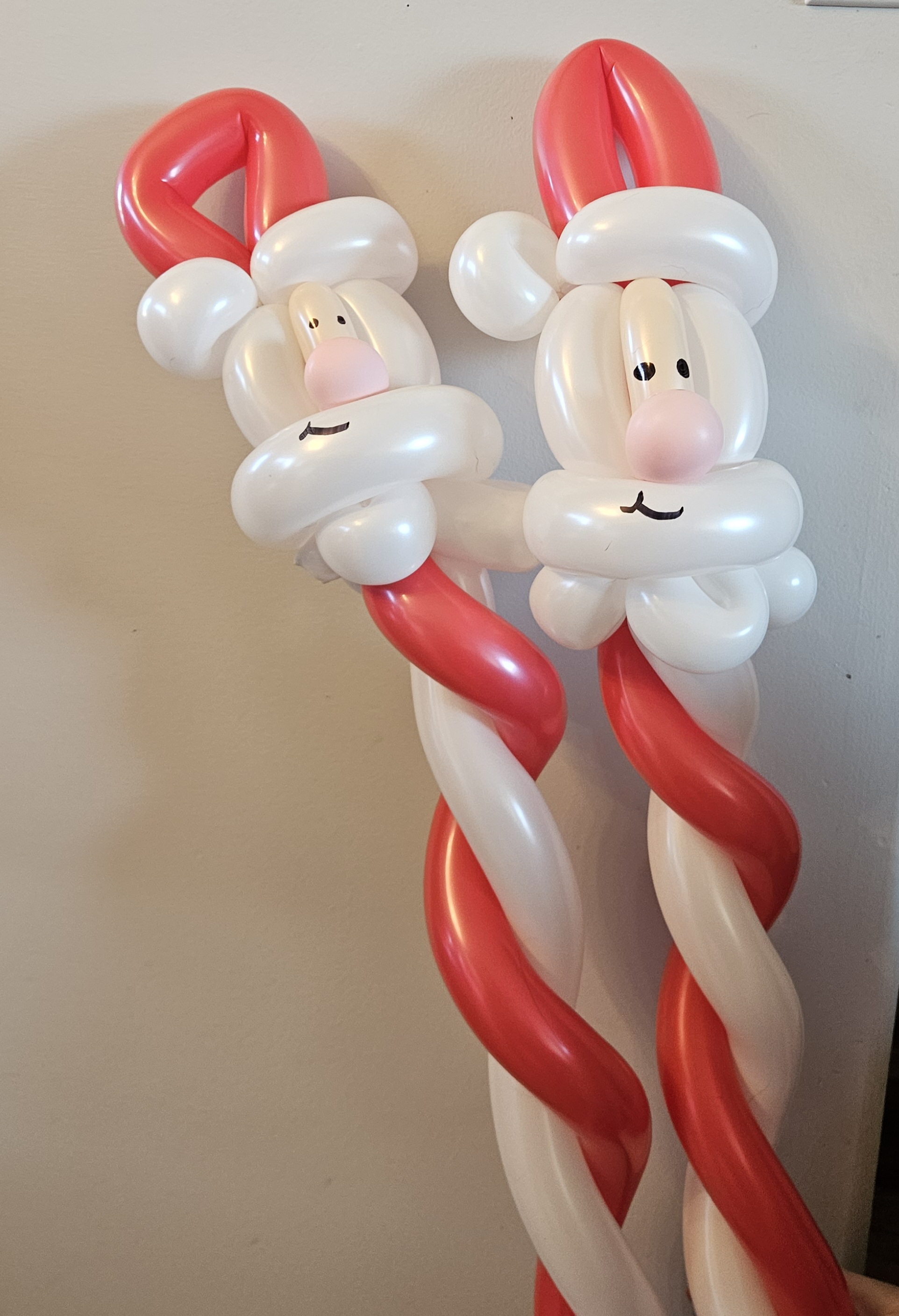 santa balloon canes