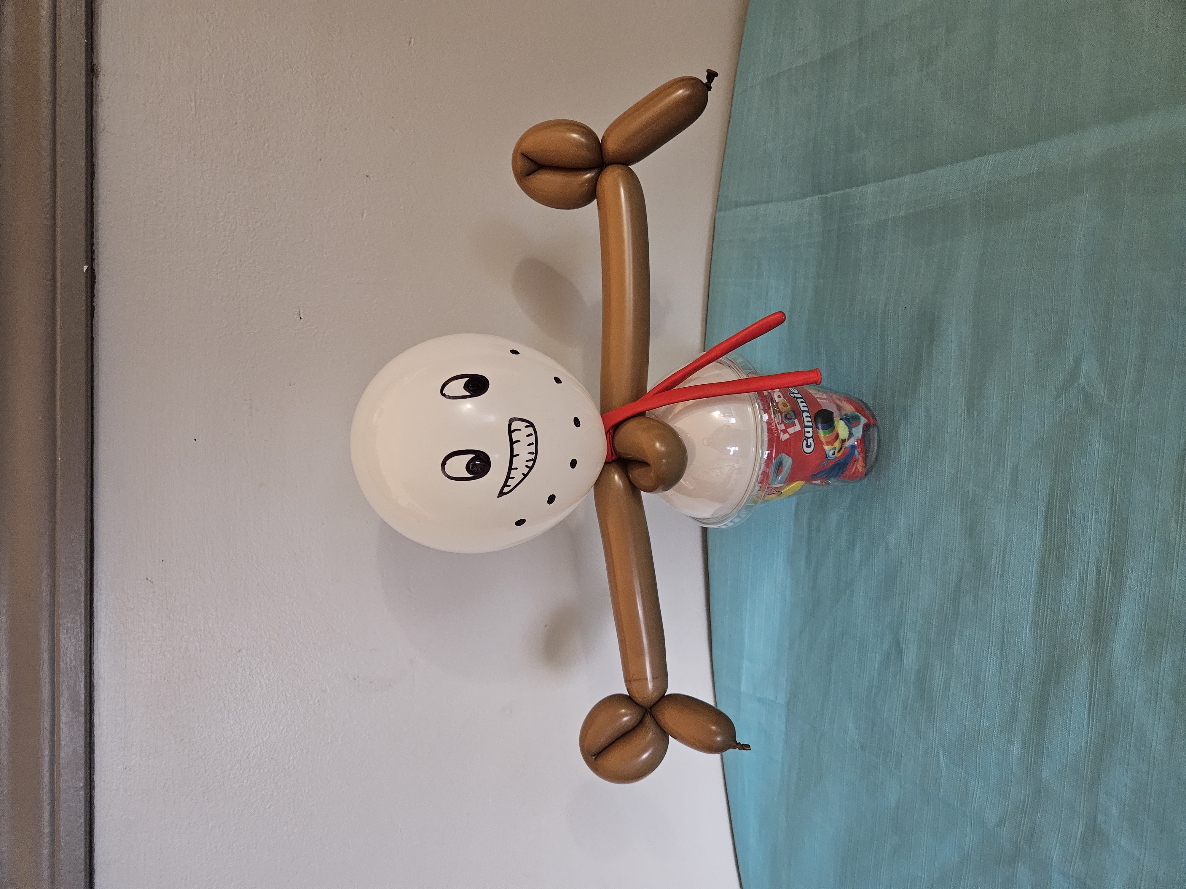 Snowman on a candy cup
